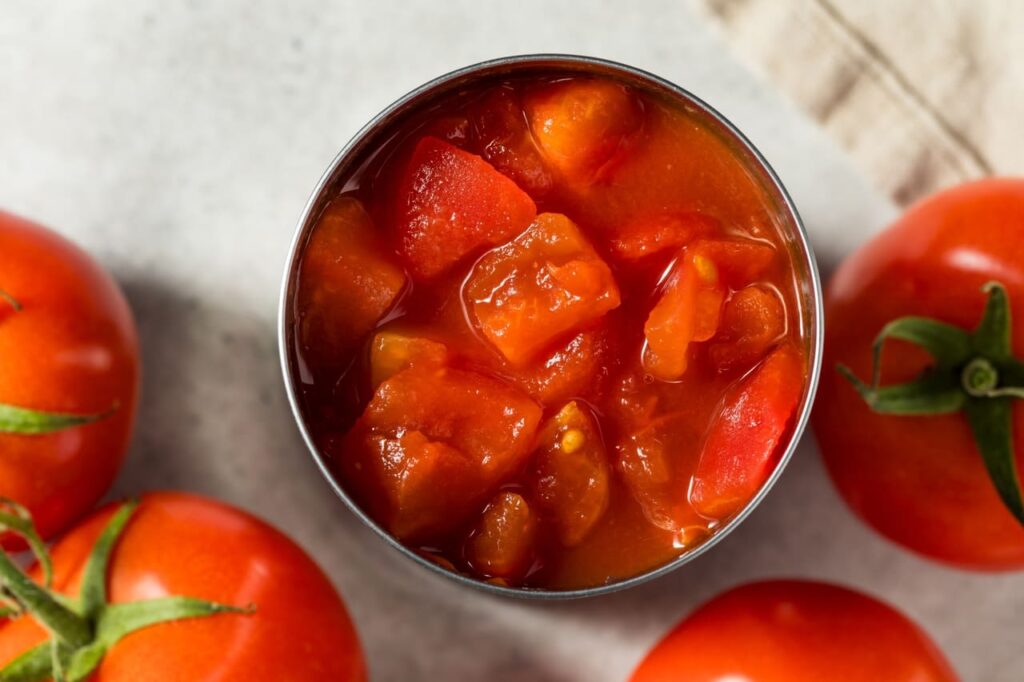 Raw Organic Diced Canned Tomatoes to use for Cooking