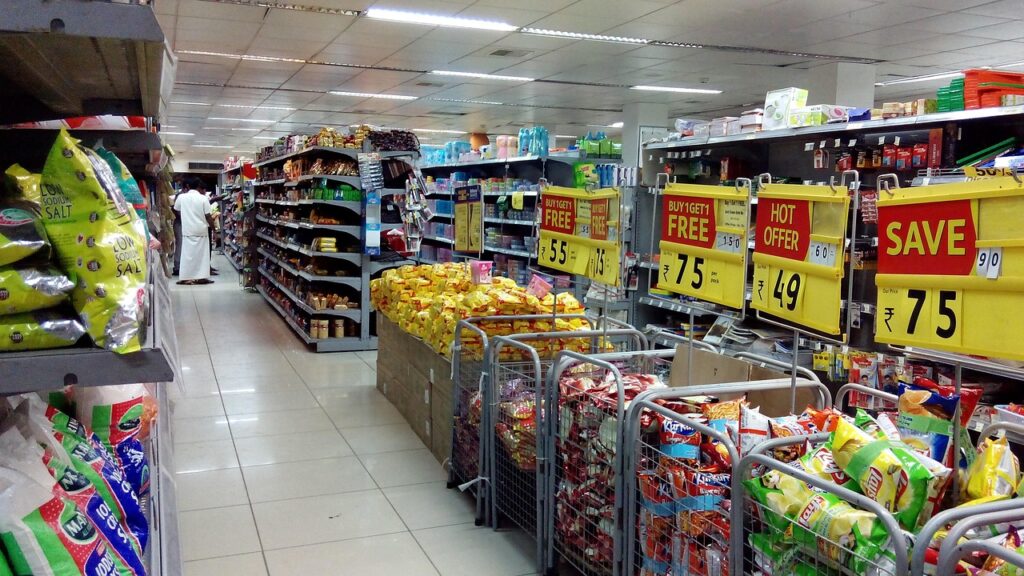 Supermarket, Shopping, Sales image.