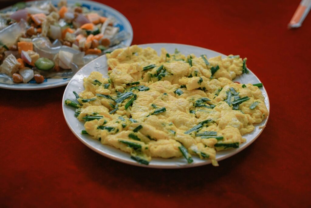 leftover veggie stuffed  in  omlette