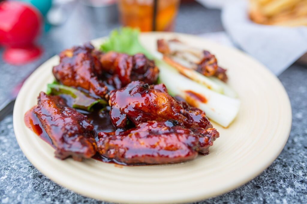 Wings, Bbq, Barbecue sauce image.