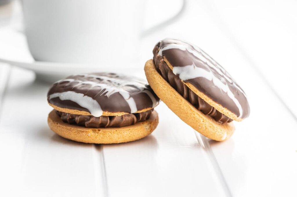 Chocolate-Glazed Sandwich Cookies