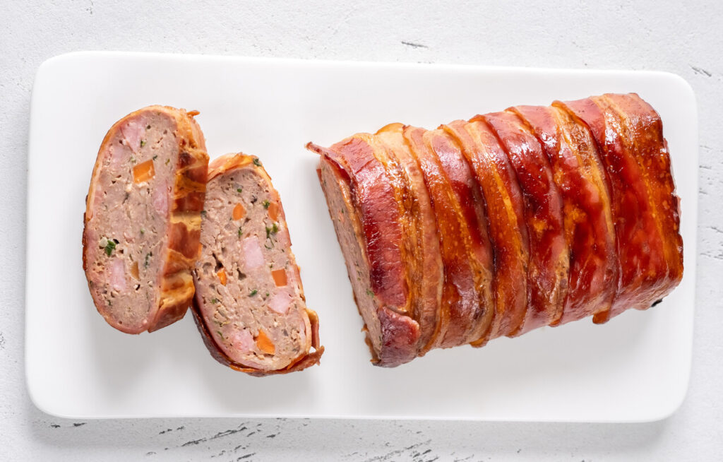 Bacon wrapped Meatloaf