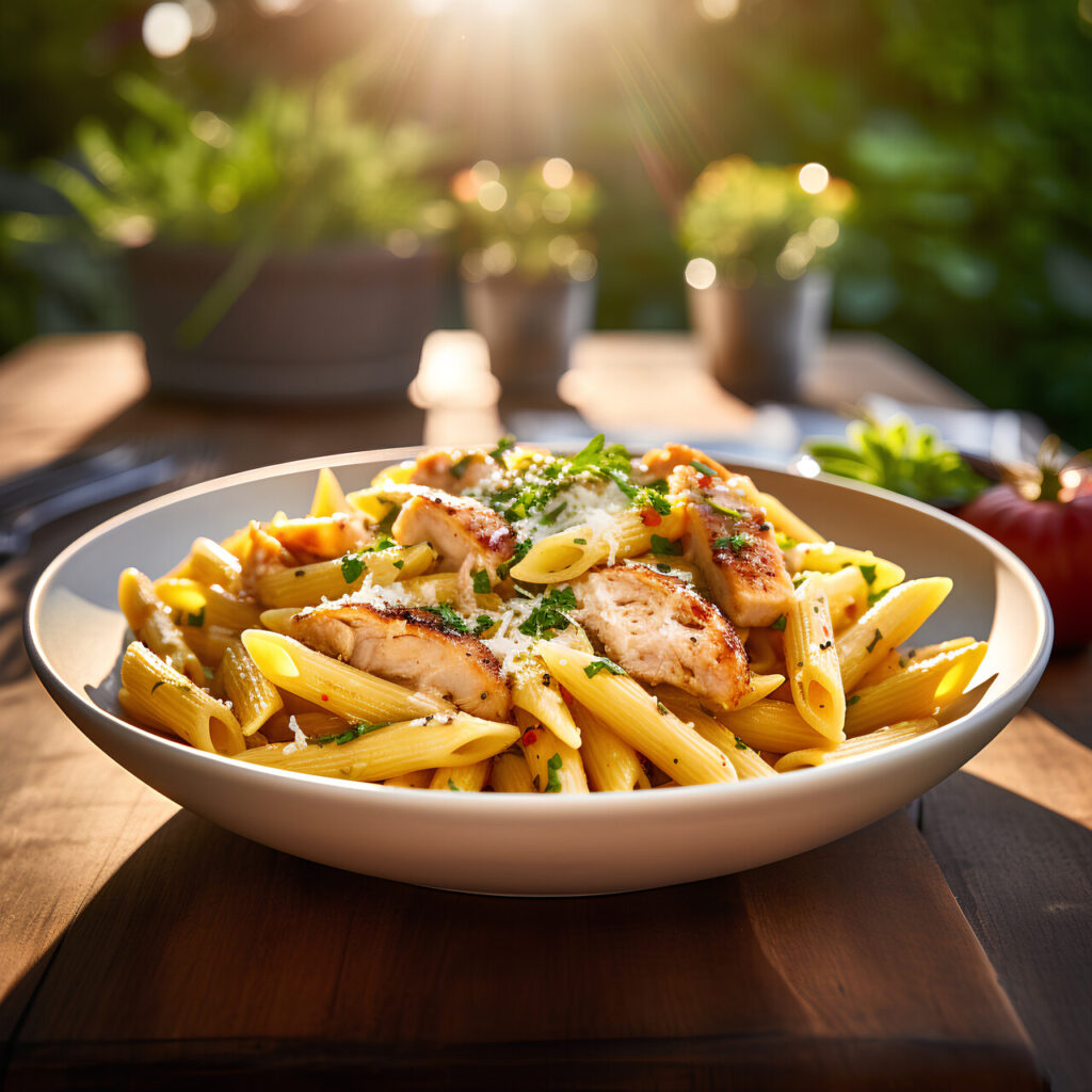 Three-Cheese Chicken Penne