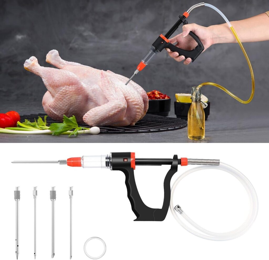 Fancy Marinade Injectors with Multiple Attachments