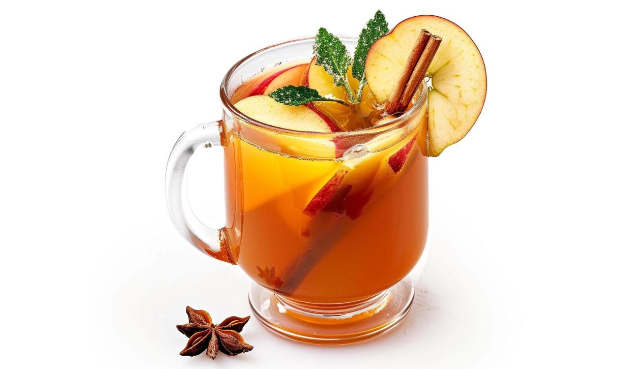 Apple cider with cinnamon