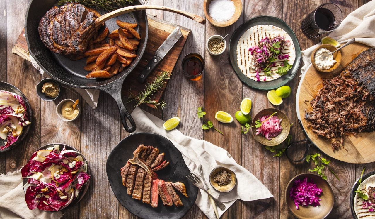Assorted grilled steak