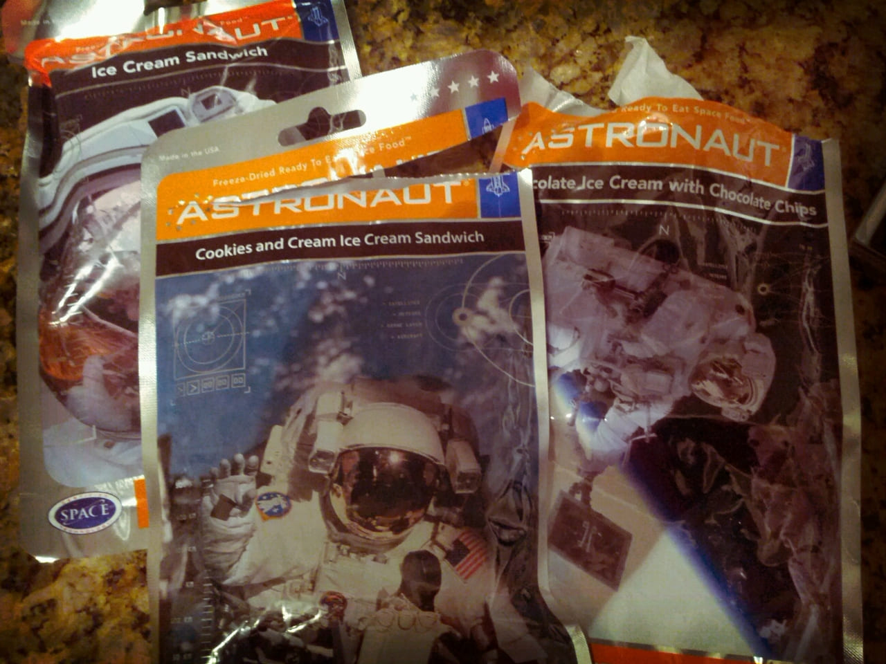 Awesome freeze-dried ready to eat space ice cream