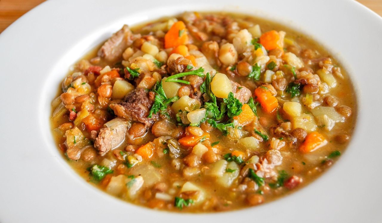 Beef and lentil stew