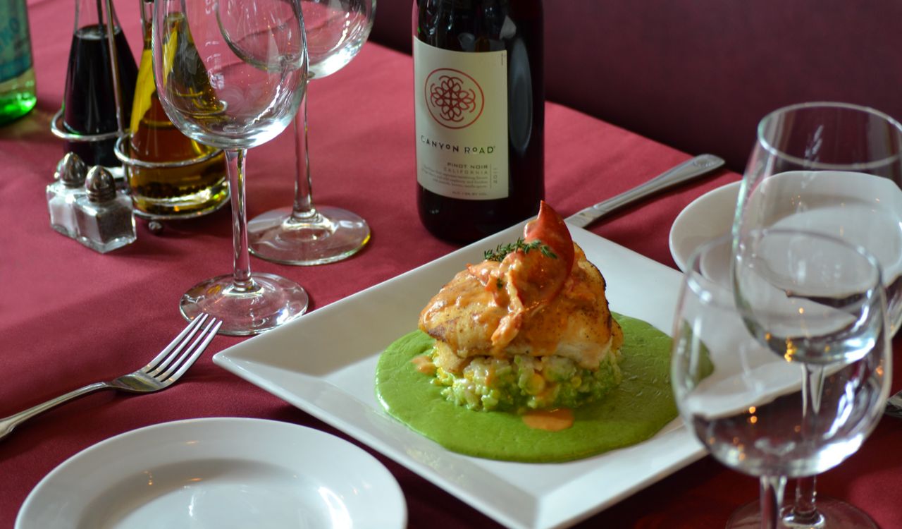 Broiled halibut