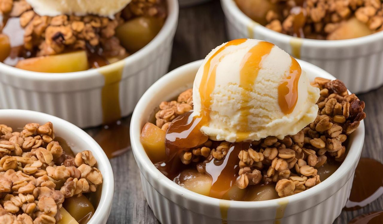 Caramel apple crisp
