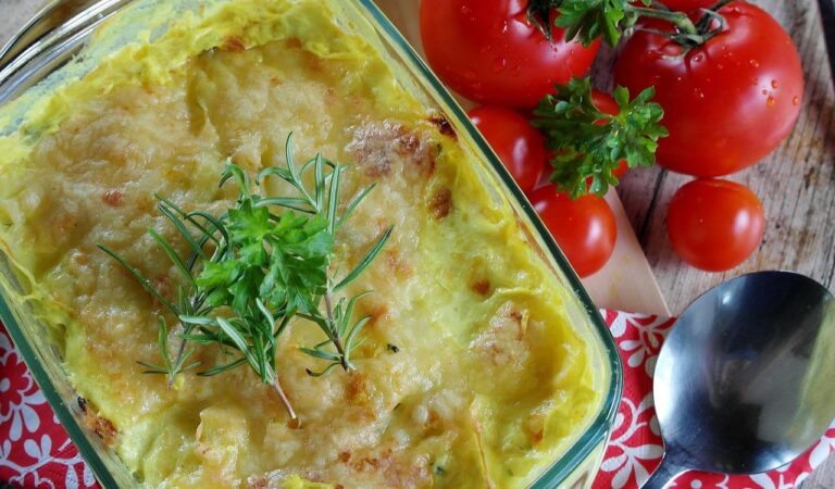 Casserole dish on table