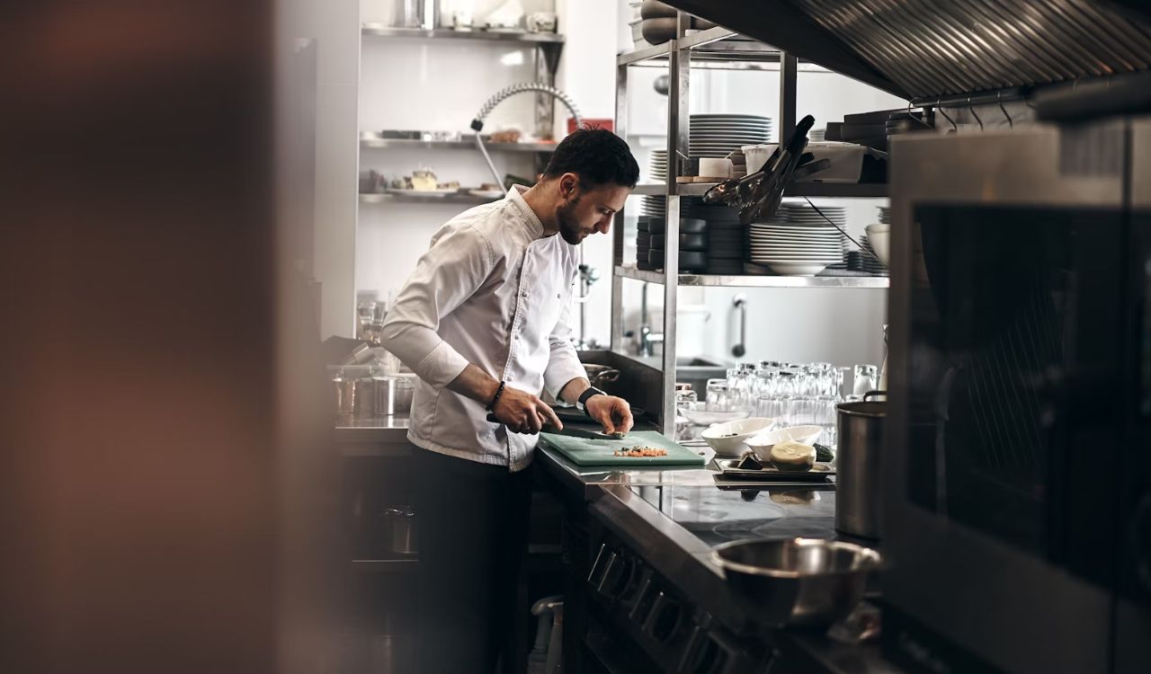 Chef in kitchen