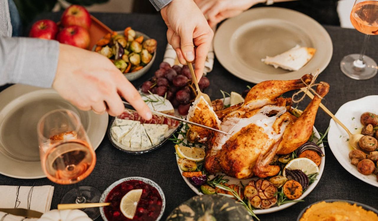Chicken dish on table