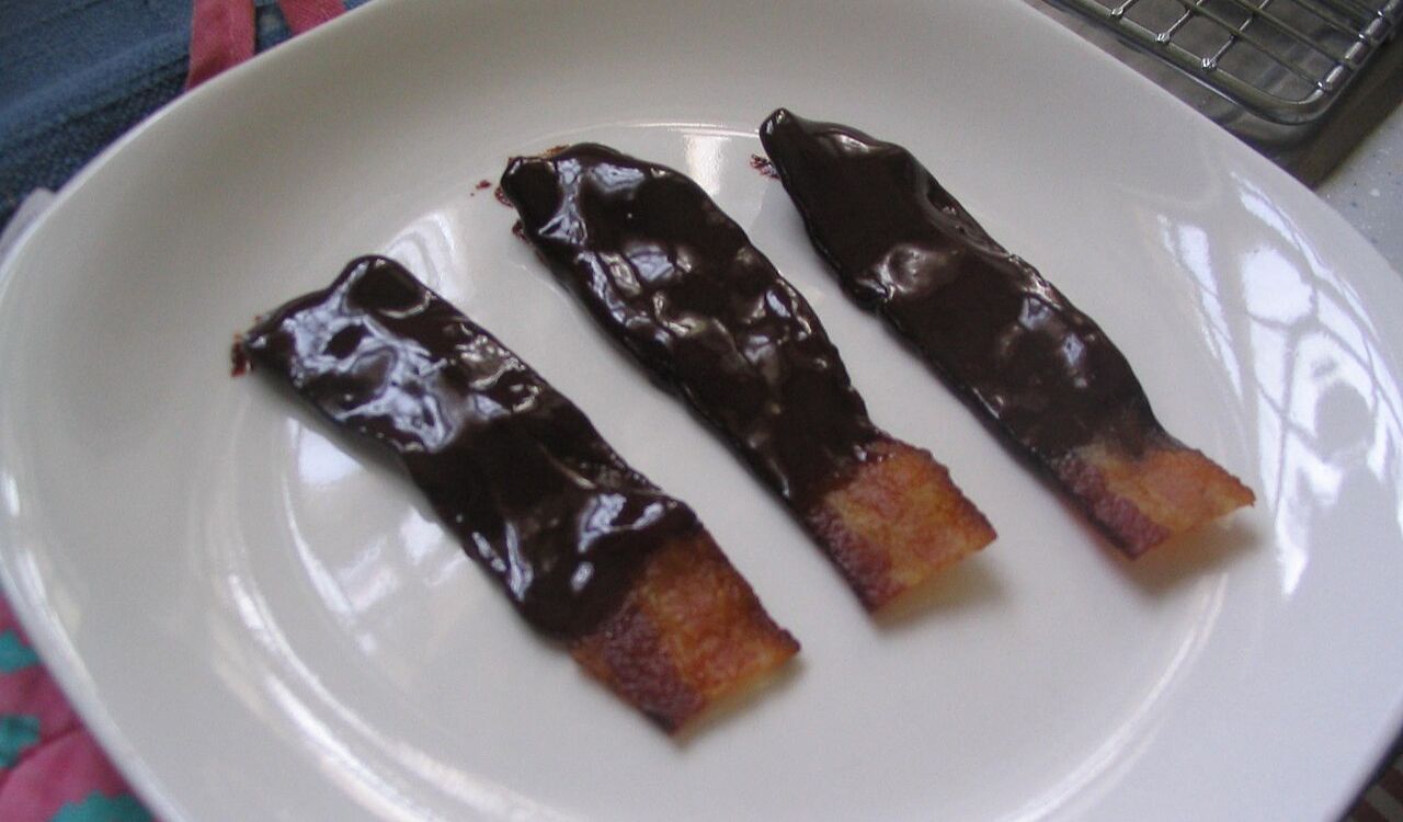 Chocolate covered bacon