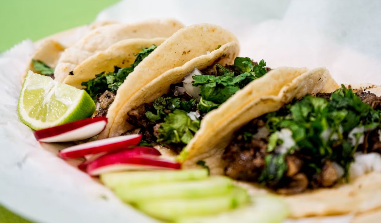 Cilantro on tacos