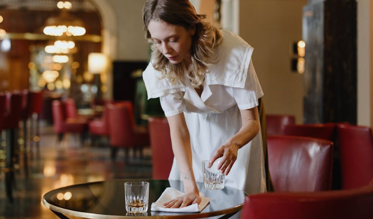 Cleaning restaurant