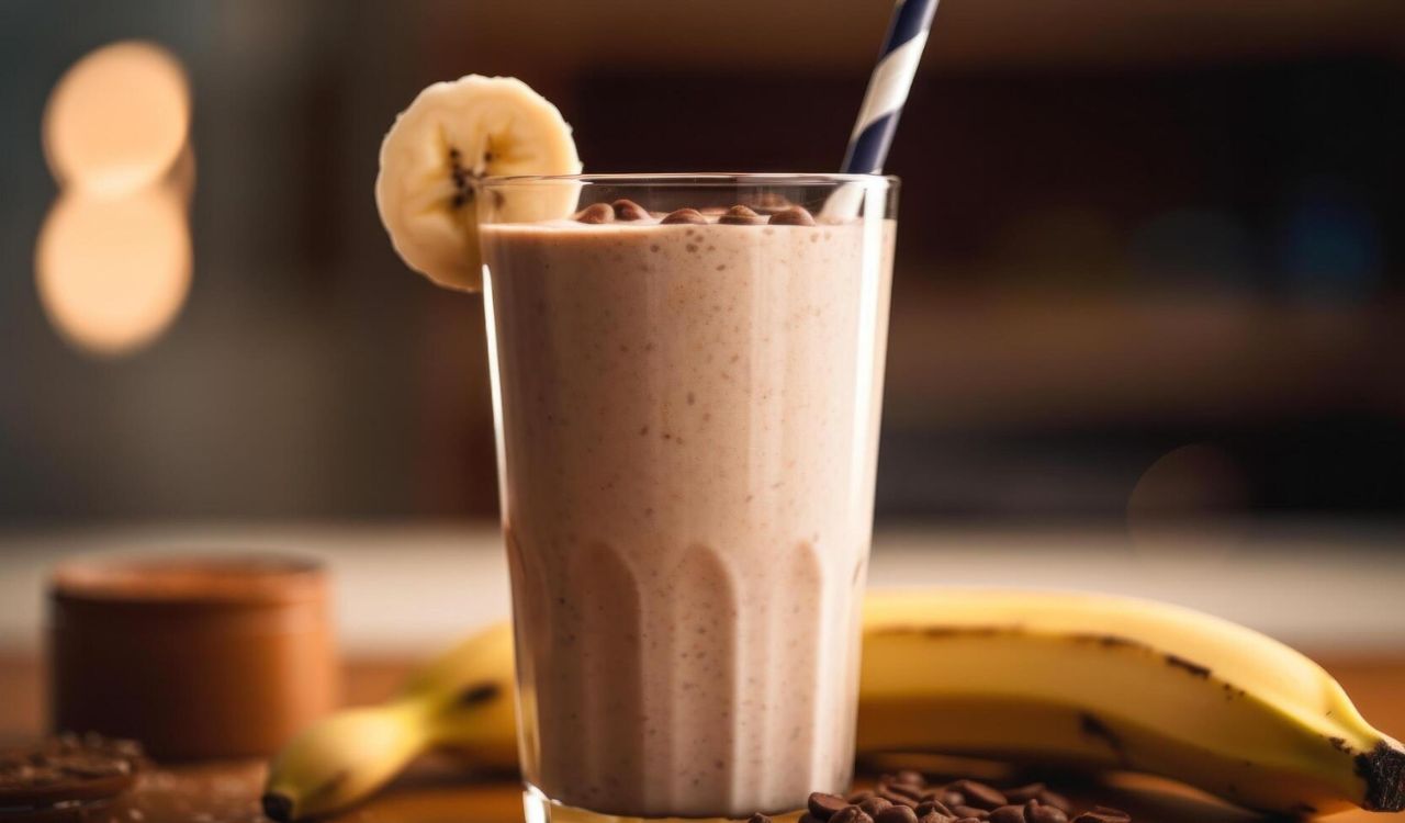 Coffee and banana smoothie