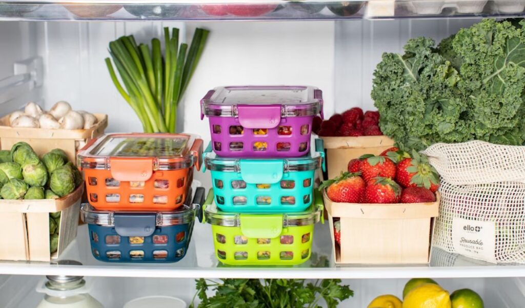 Containers inside refrigerator