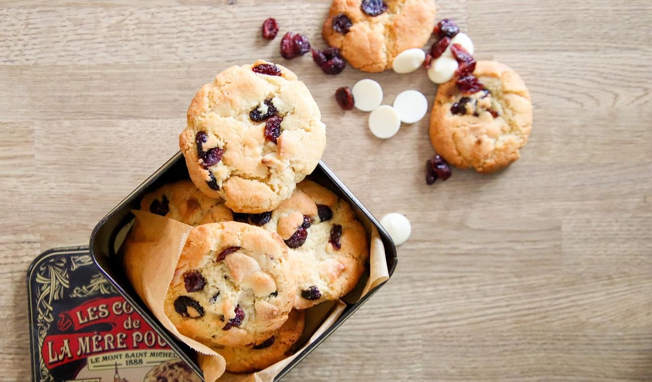 Cranberry white chocolate cookies