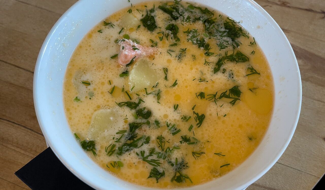 Finnish salmon soup