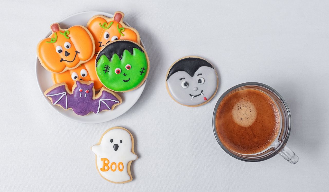 Frankenstein face cookies