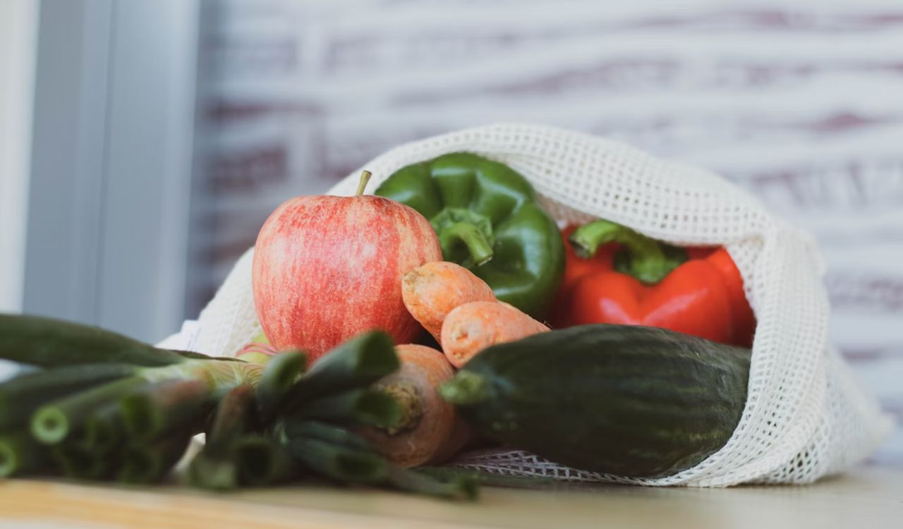 Fresh produce in bag