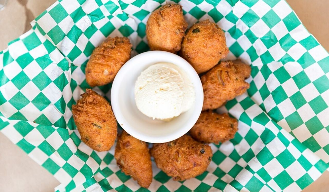 Fried green tomatoes with ranch