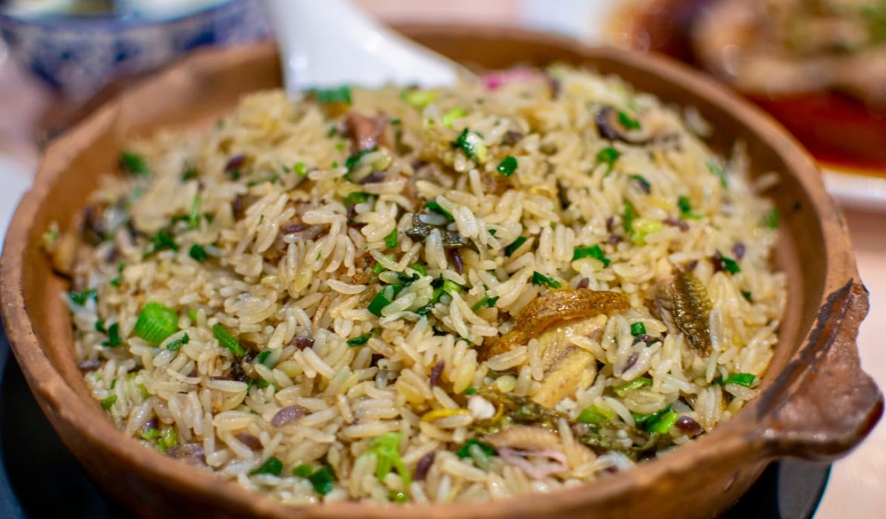 Fried rice with fish