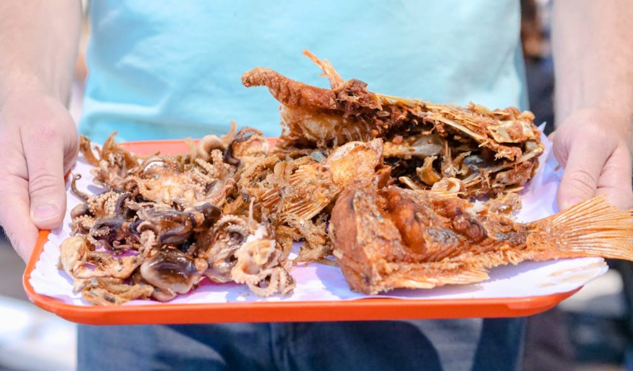 Fried seafood