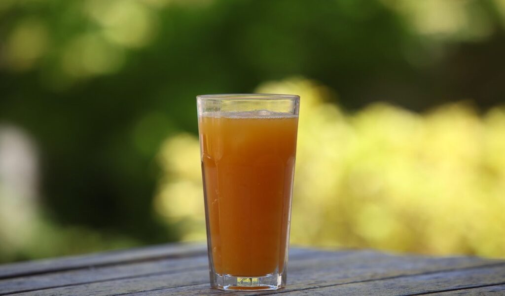 Glass of orange juice