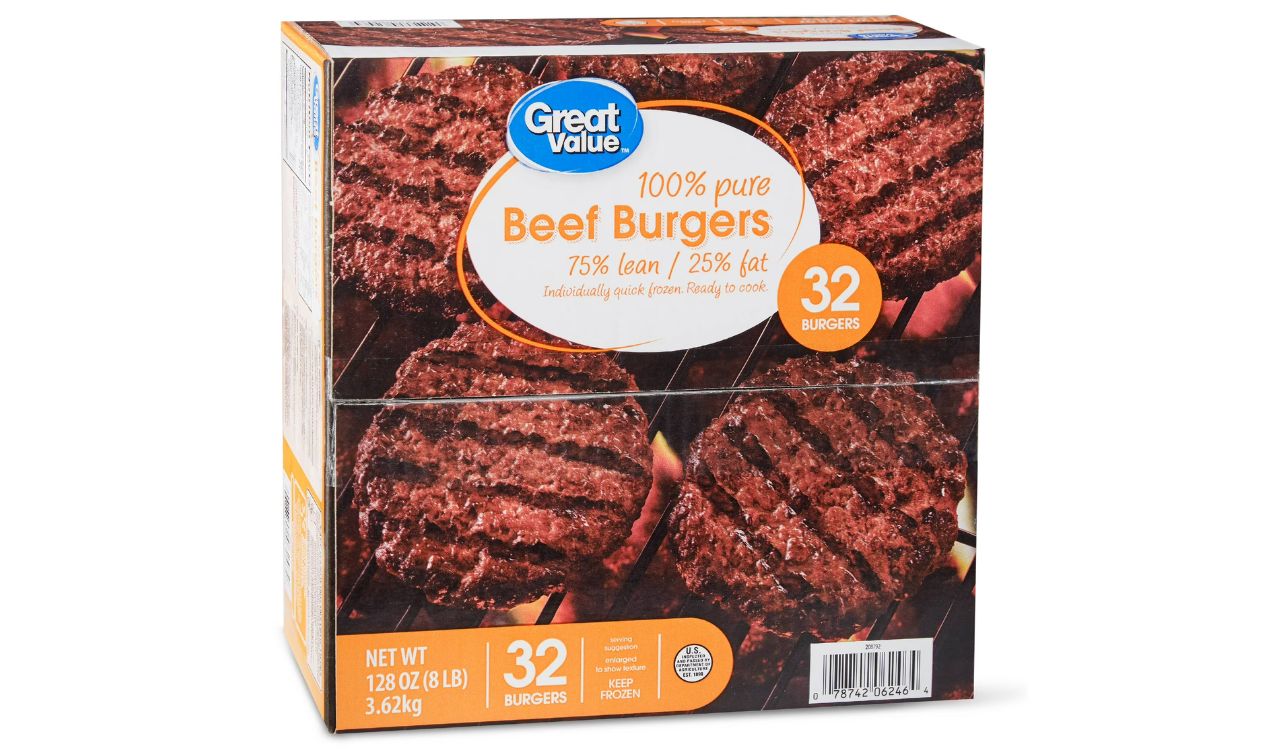 Great Value Beef Burgers