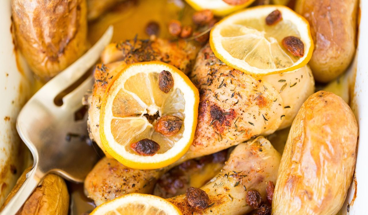 Greek lemon chicken with potatoes