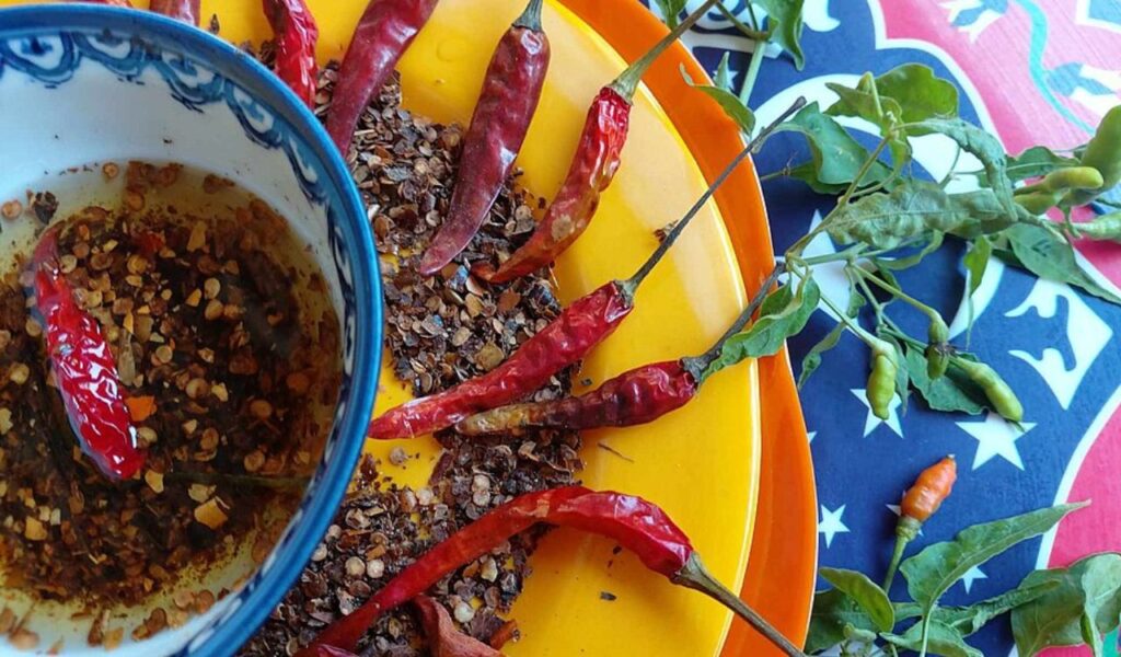 Homemade chili oil