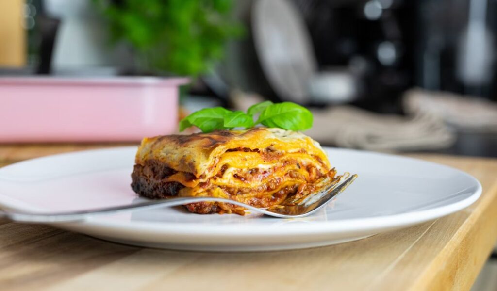 Lasagna on a plate