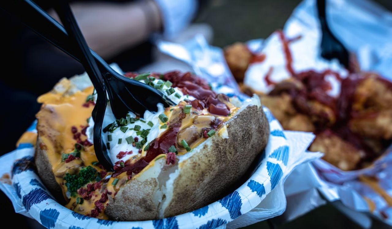 Loaded baked potatoes