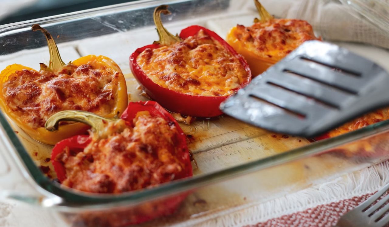 Mac and cheese stuffed bell peppers