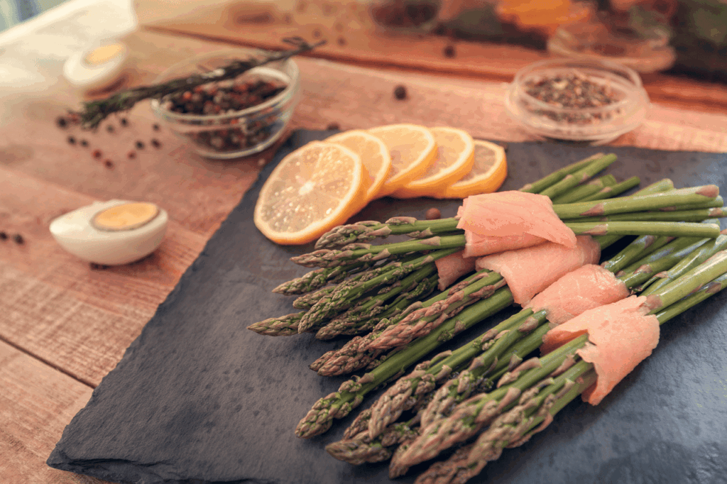  Salmon and Asparagus Skewers