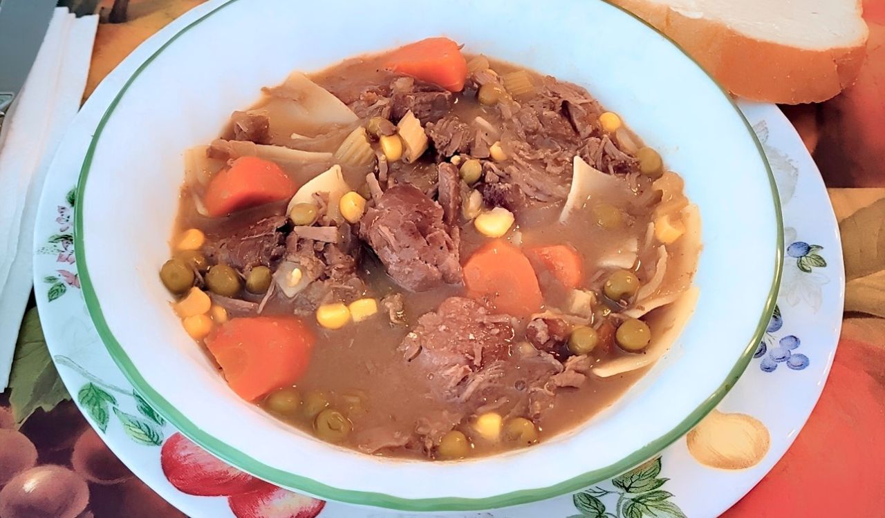 Moose meat soup