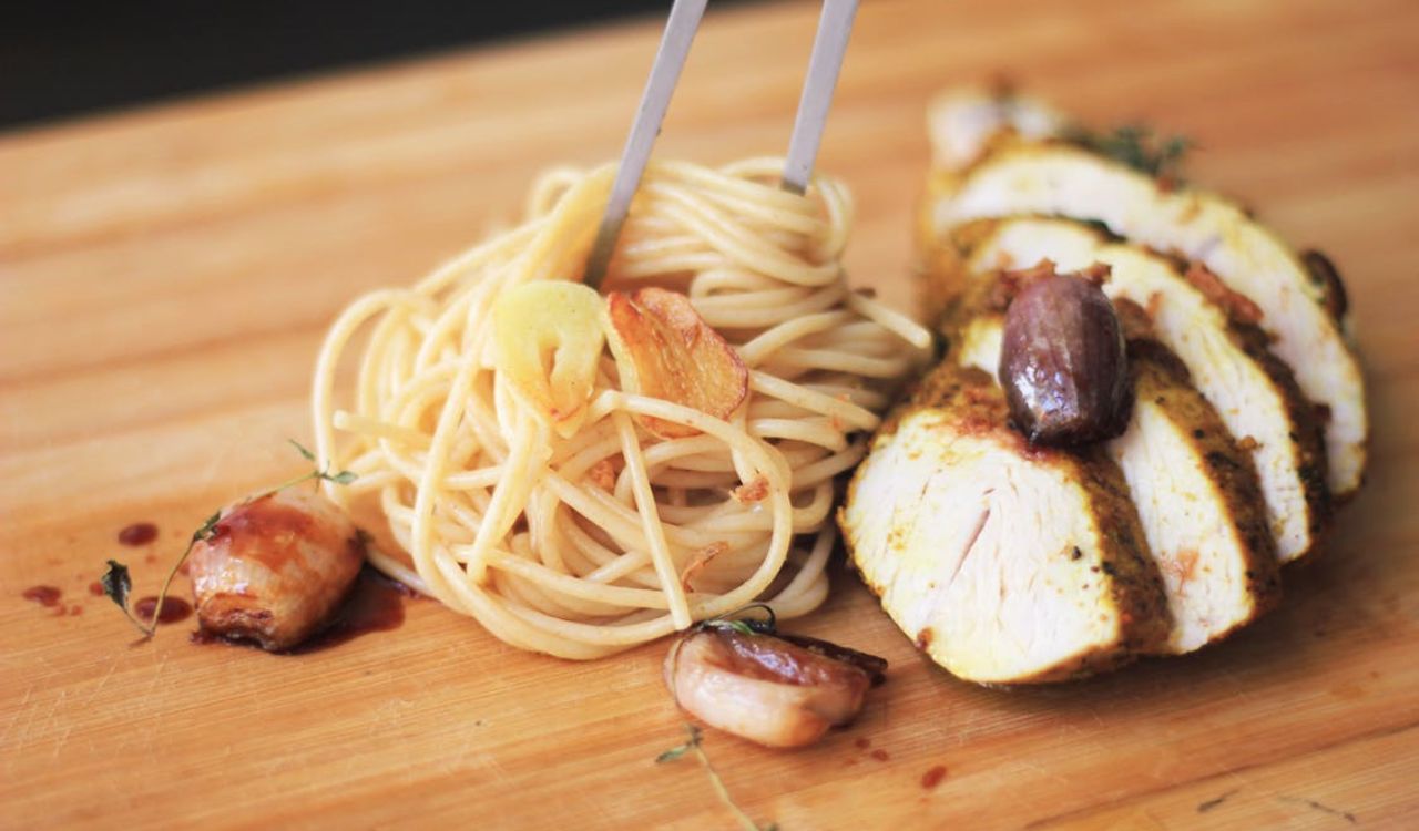 No cream garlic parmesan chicken pasta
