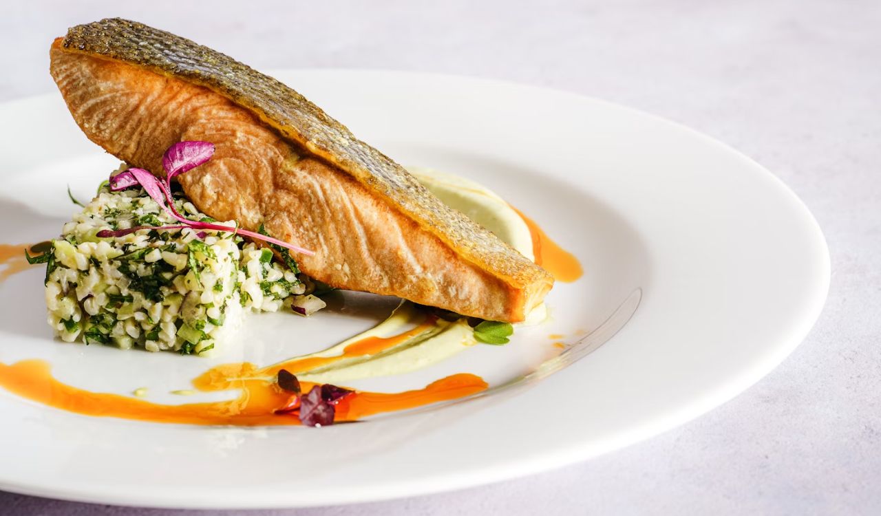 Pan-seared salmon