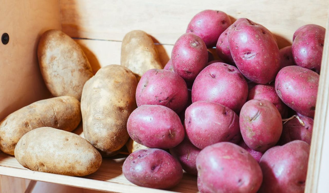 Potatoes in a crate