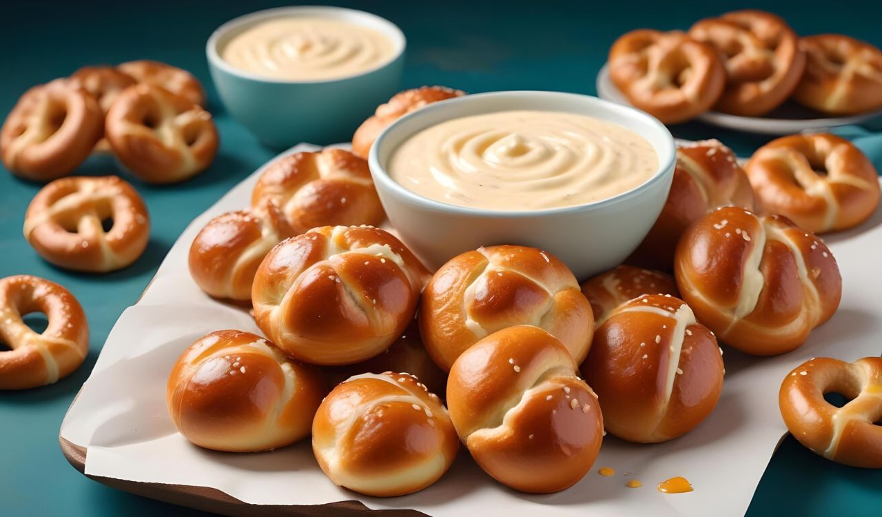 Pretzel Bites with Cheese Dip