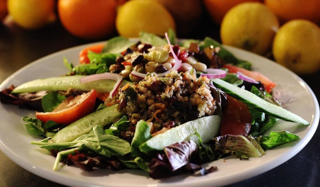 Quinoa and chickpea salad