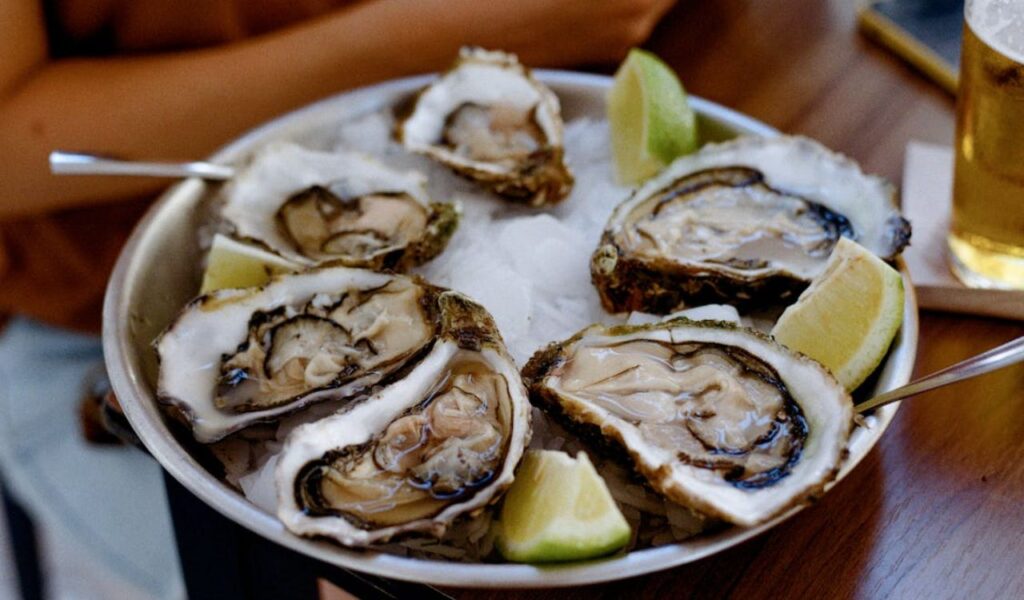 Raw oysters