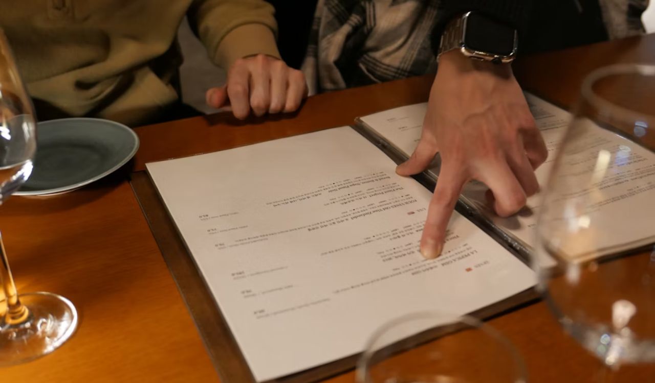 Restaurant menu