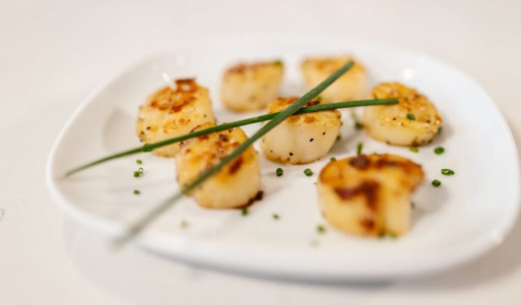 Seared scallops
