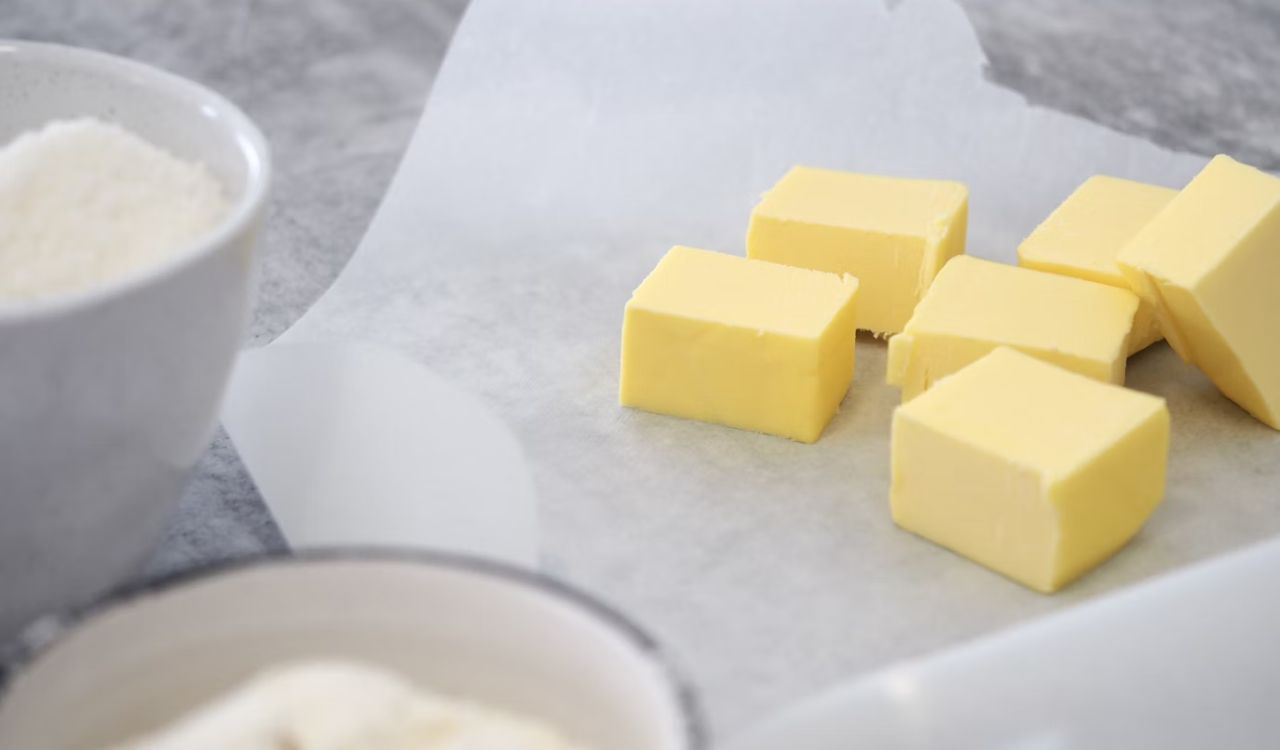 Slices of butter