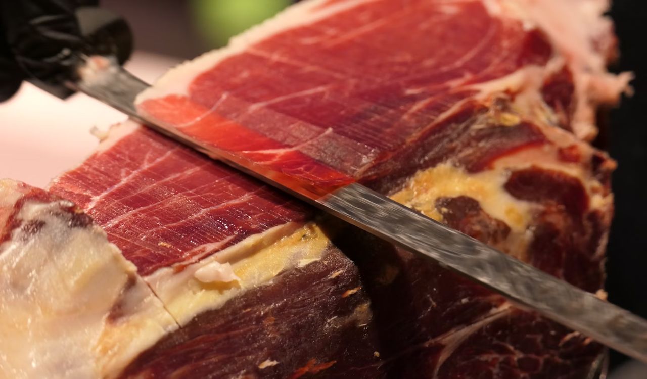 Slicing Iberico Ham