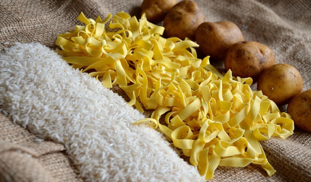 Sources of carbohydrates- rice, pasta, potatoes