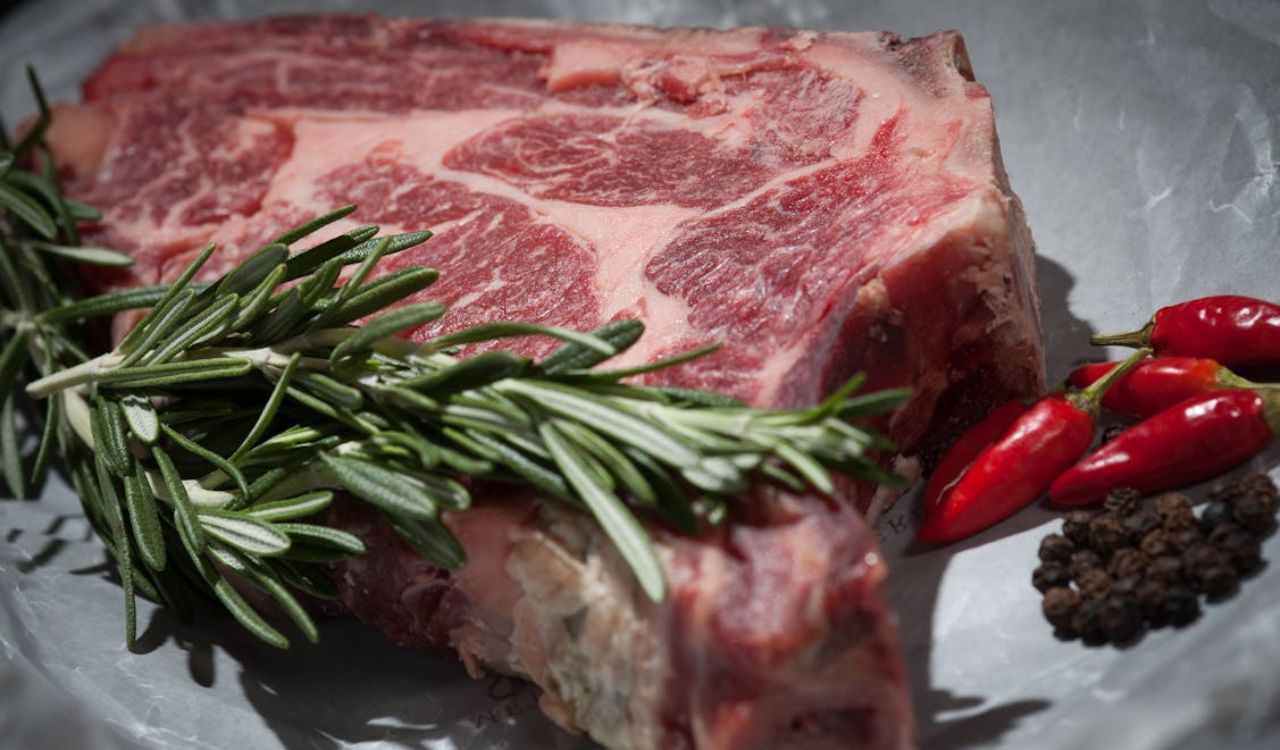 Steak with rosemary